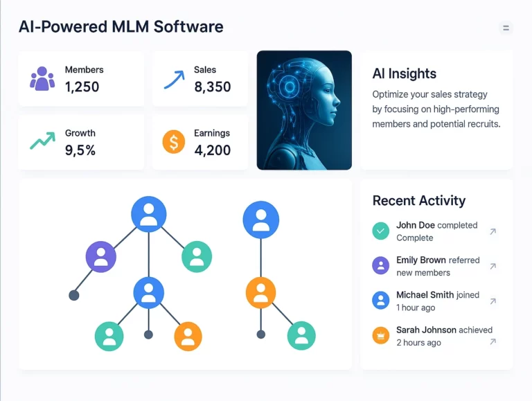 AI Powered mlm software dashboard